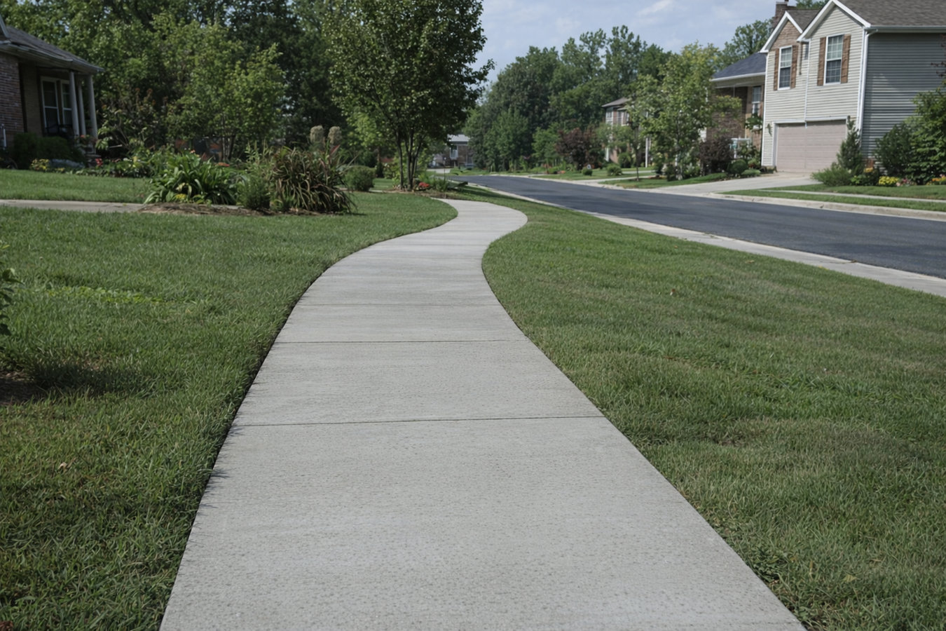 Concrete sidewalk building in Woodward, OK